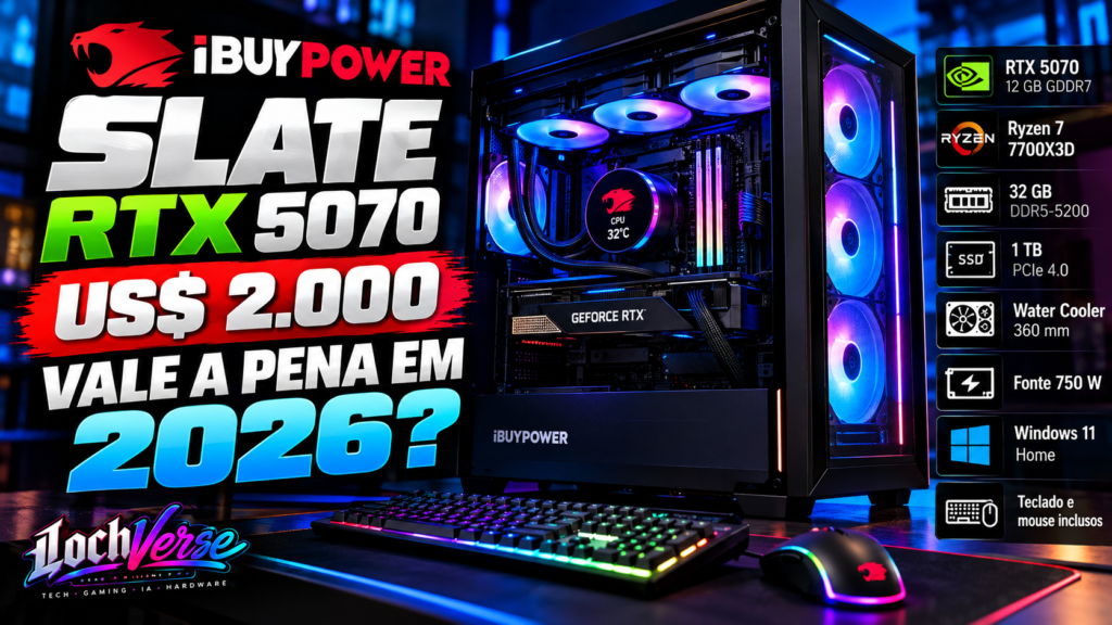 PC iBUYPOWER Slate com placa de vídeo RTX 5070
